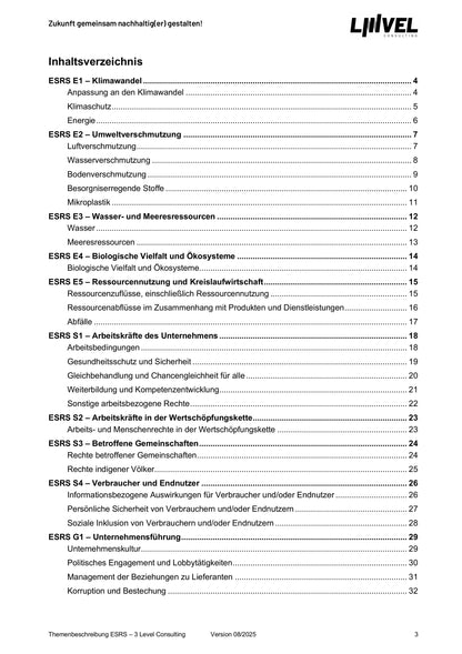 ESRS Themenbeschreibung