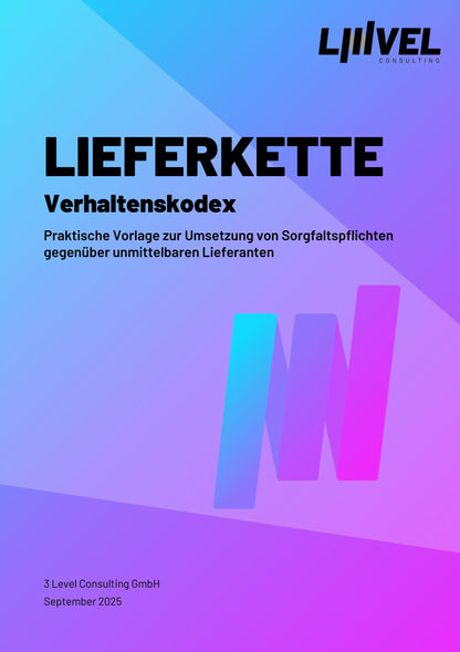 Verhaltenskodex Lieferanten – Vorlage